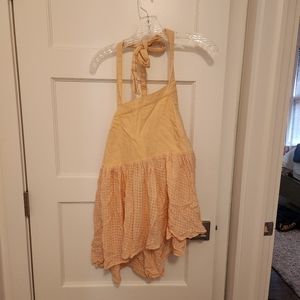 Free People asymmetric peach flowy top